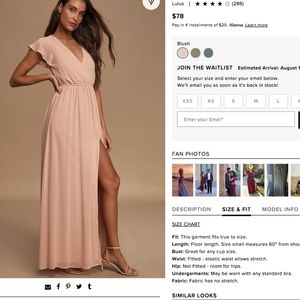 Lulu's Blush Maxi Dress